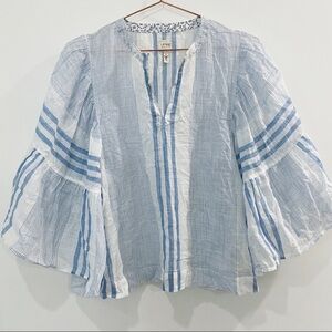 Rebecca Taylor La Vie 100% cotton flare sleeves flowy top NWOT